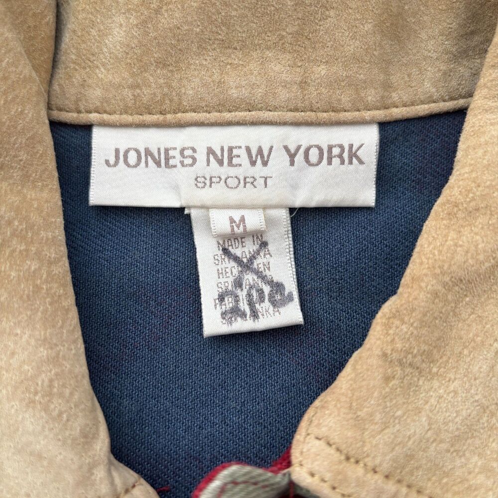Jones New York Aztec Chore Coat Medium Southwest Canvas Barn Jacket Vintage 90s - Picture 4 of 10
